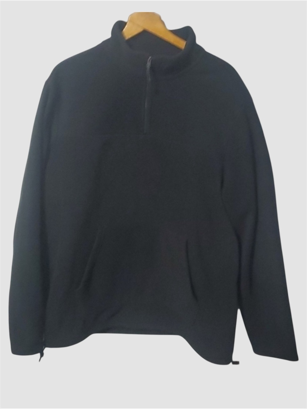 Goodfellow & Co shirt men's size large L black fleece sweatshirt pullover cinch